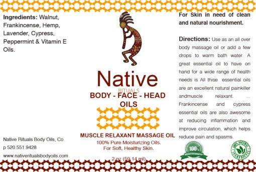 Muscle Relaxant Oil Massage, 2oz - Tubac Gourmet Foods