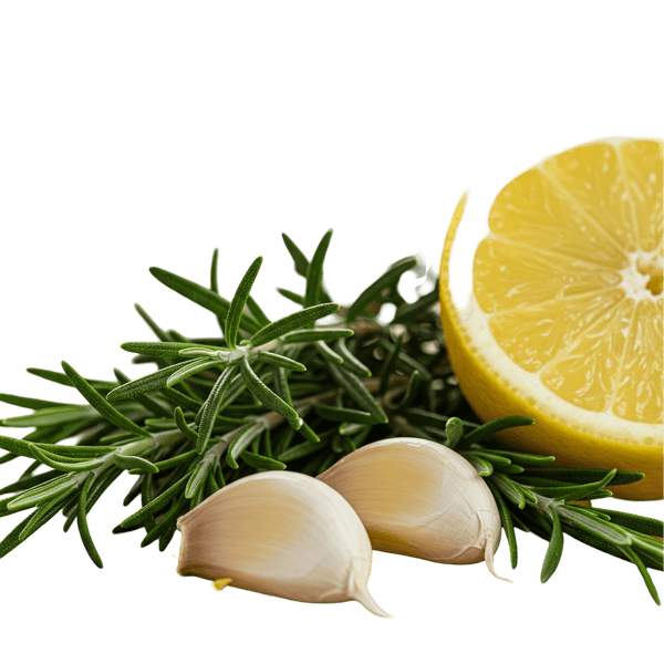 Rosemary Garlic Lemon White Balsamic Vinegar, 375 ml. Bottle. - Tubac Gourmet Foods