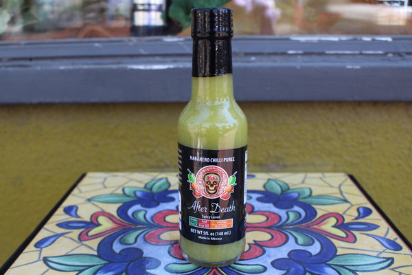 “After Death” Green Habanero Puree. Hot X - Tubac Gourmet Foods