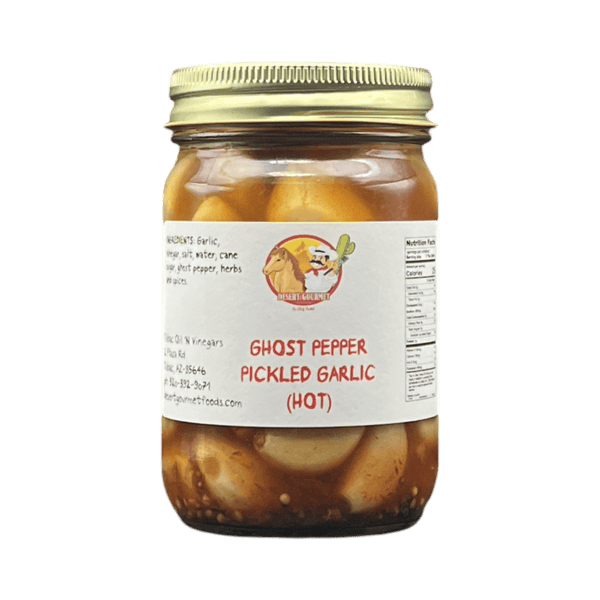 Ghost Pepper Pickled Garlic 12oz. - Tubac Gourmet Foods